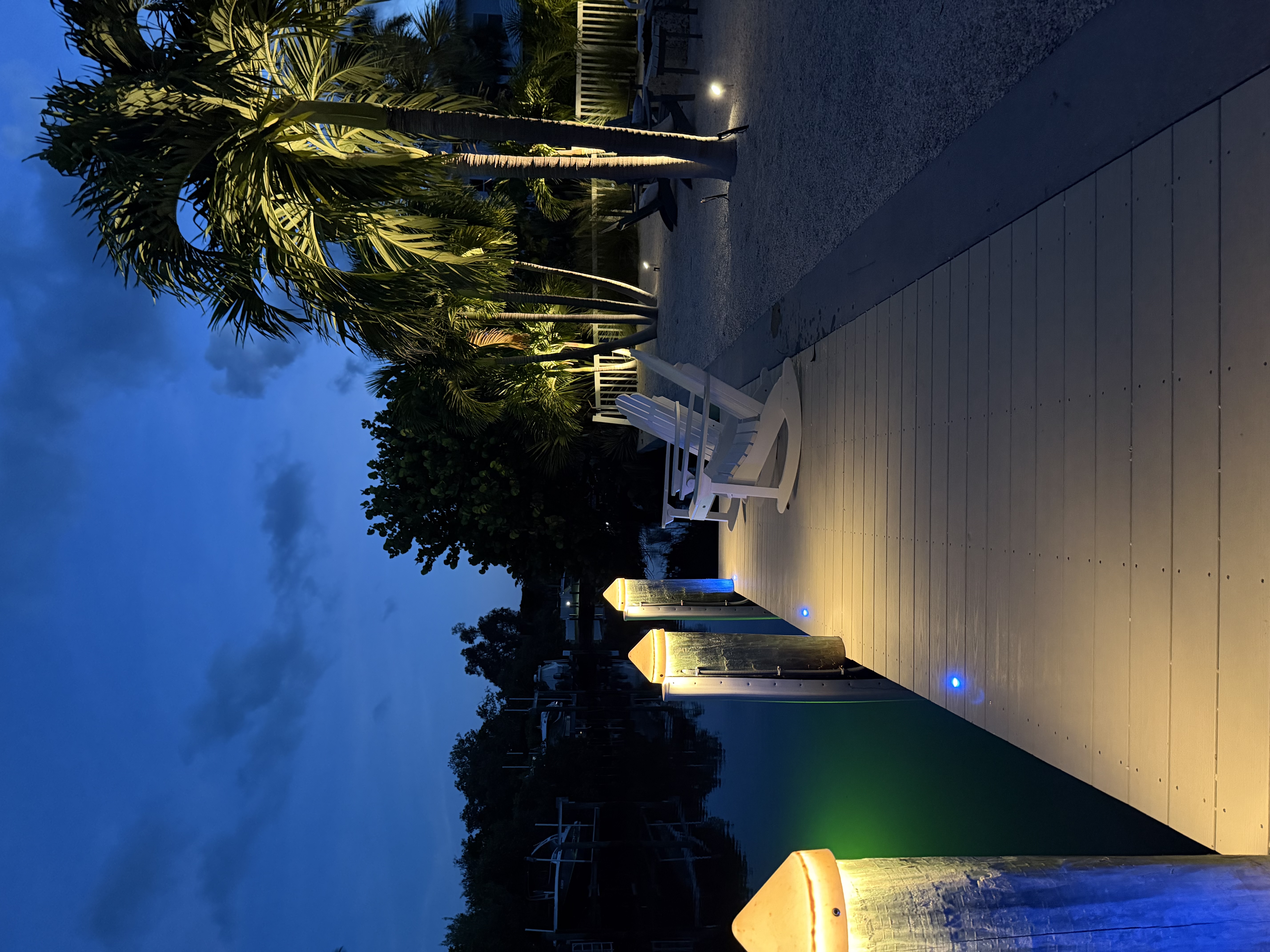 Marbury dock at dusk — completed